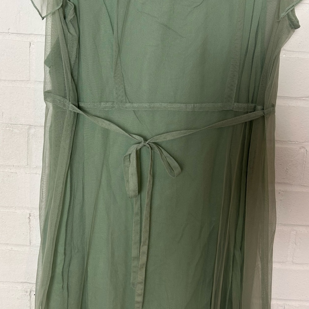 Hopeless Romantic Tiered Stunning Green Dress - Picture 5 of 6